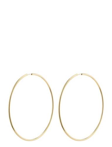 Pilgrim April Recycled Maxi Hoop Earrings Guld