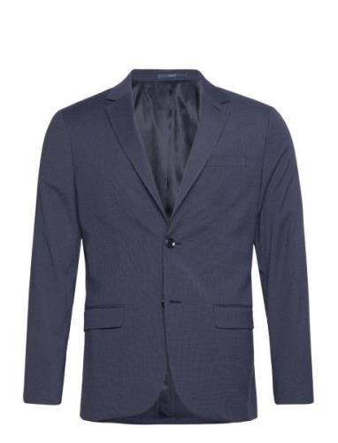 Mango Super Slim-Fit Suit Jacket In Stretch Fabric Marinblå