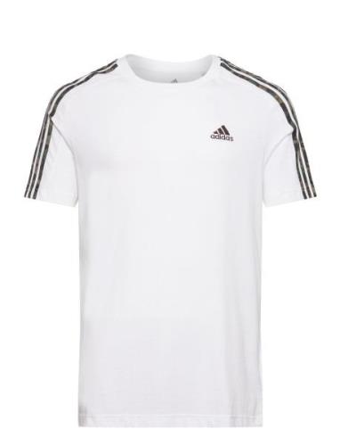 Adidas Sportswear Essentials Single Jersey 3-Stripes T-Shirt Vit