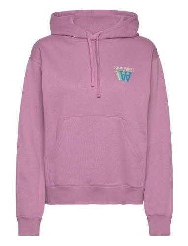 Double A By Wood Wood Jenn Stacked Logo Hoodie Lila