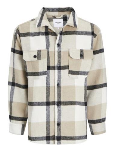 Jack & J S Jjebradley Ollie Overshirt Ls Noos Beige