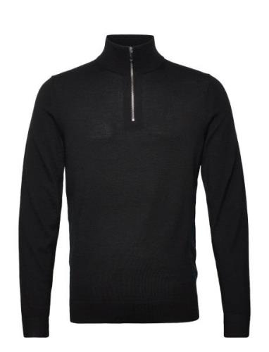 Calvin Klein Merino Rws Quarter Zip Svart