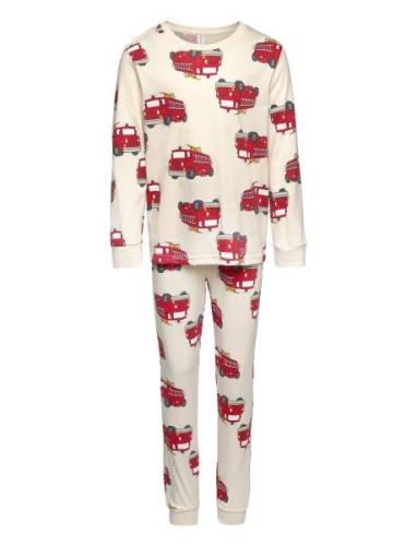 Lindex Pyjama Vehicle Dino Beige