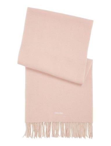 Calvin Klein Fringes Two T S Scarf 40X200 Rosa