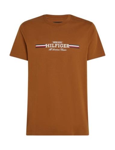 Tommy Hilfiger Hilfiger Chest Stripe Tee Brun