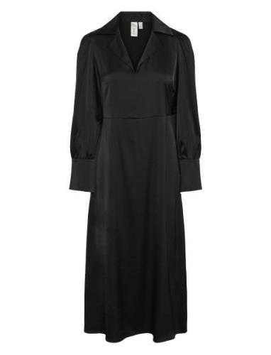 YAS Yaspella Ls Long Dress S. Noos Svart