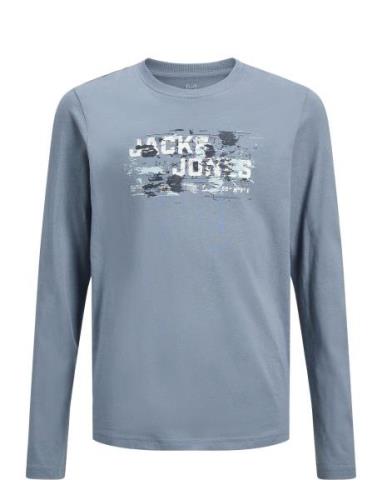 Jack & J S Jcooutdoor Logo Tee Aw24 Ls Crew N Mni Blå