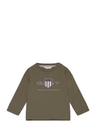 GANT Archive Sheild Ls T-Shirt Grön