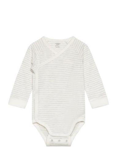 Lindex Body Wrap Striped Newborn Kräm