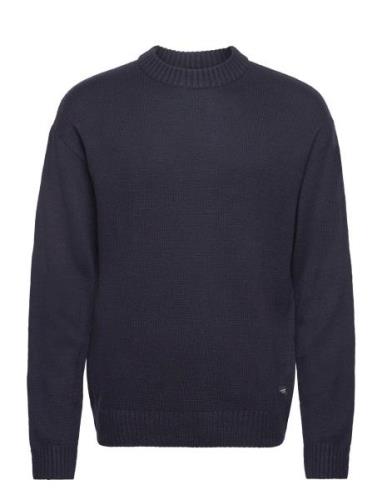 Jack & J S Jjejack Knit Crew Neck Sn Marinblå