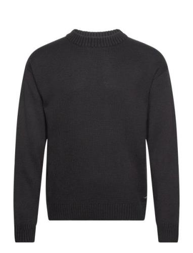 Jack & J S Jjejack Knit Crew Neck Sn Svart