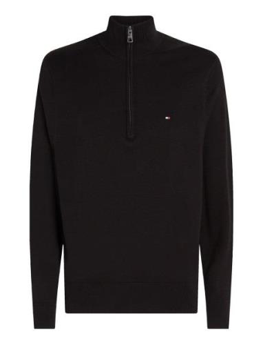 Tommy Hilfiger Essential Cotton Zip Mock Svart