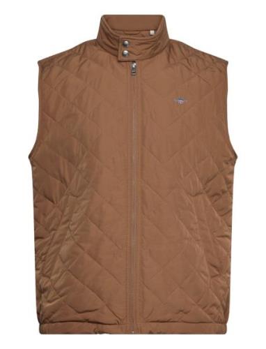 GANT Quilted Windcheater Vest Brun