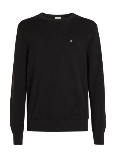 Calvin Klein Micro Pique Structure Sweater Svart