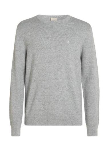 Calvin Klein Micro Pique Structure Sweater Grå