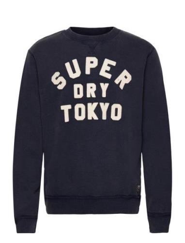 Superdry Vintage Athletic Crew Marinblå