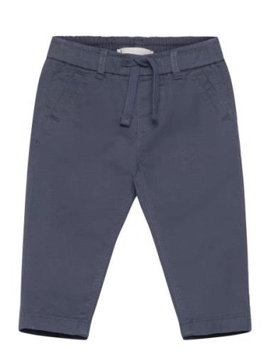 Mango Elastic Waist Trousers Marinblå