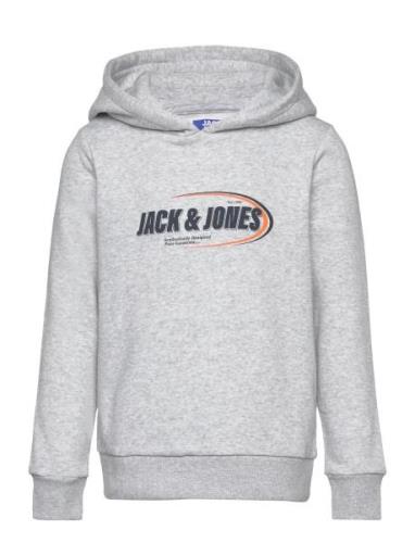 Jack & J S Jcoray Branding Sweat Hood Fst Jnr Grå