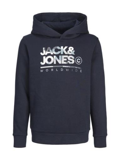 Jack & J S Jjluke Sweat Hood Mni Marinblå