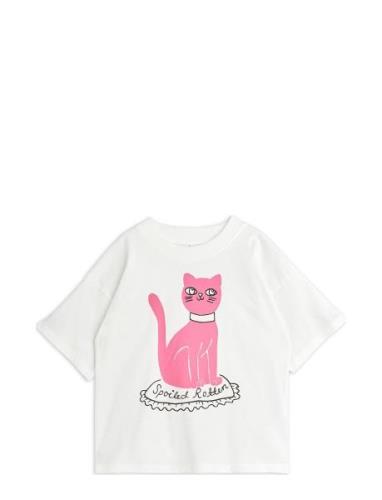 Mini Rodini Cat Sp Ss Tee Vit