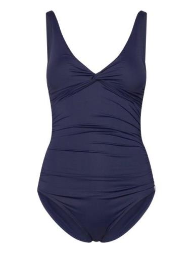 Panos Emporio Simi Solid Swimsuit Recycled Marinblå