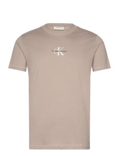 Calvin Klein Jeans Monologo Tee Beige