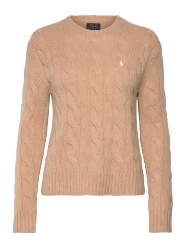 Polo Ralph Lauren Classic Fit Cable Wool-Cashmere Sweater Beige