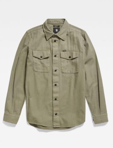 G-Star RAW Marine Slim Shirt L\S Grön