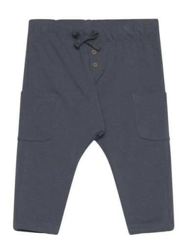 Lindex Trousers Joggers Cargo Blå