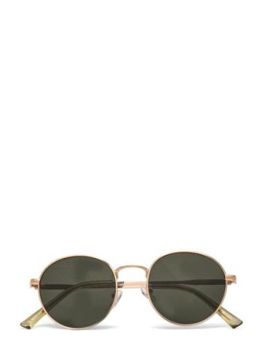 Mango Round Metal Sunglasses Guld