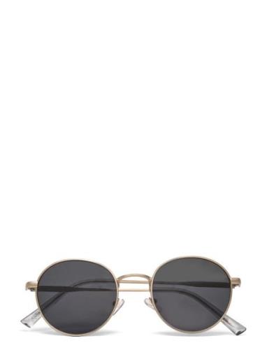 Mango Round Metal Sunglasses Silver