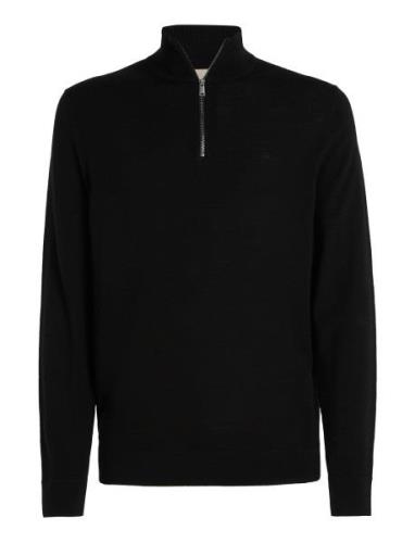 Calvin Klein Merino Rws Zip Through Jacket Svart