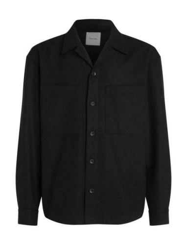 Calvin Klein Wool Blend Overshirt Svart