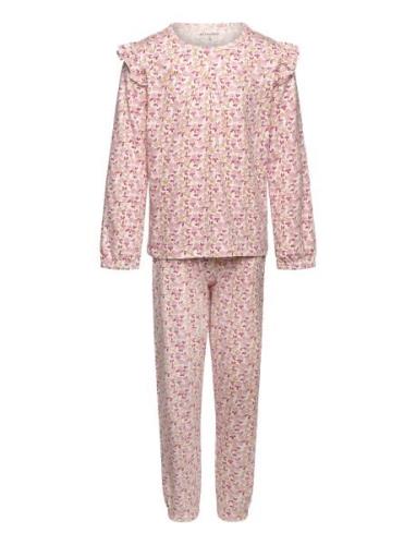 Minymo Pyjamas Ls Set Aop Rosa