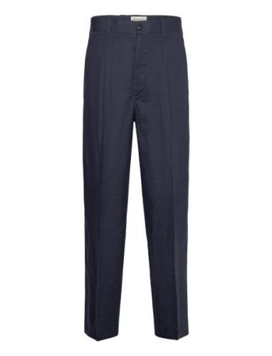 GANT Linen Suit Pants Blå