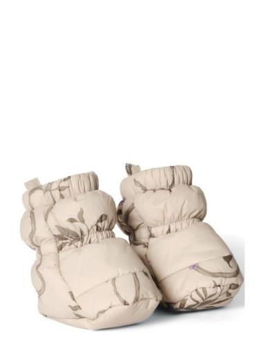 Garbo&Friends Tree Of Life Puffer Booties Baby Beige