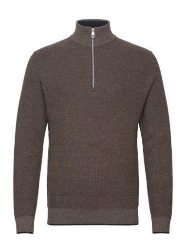 Tom Tailor Multicolored Knit Troyer Brun