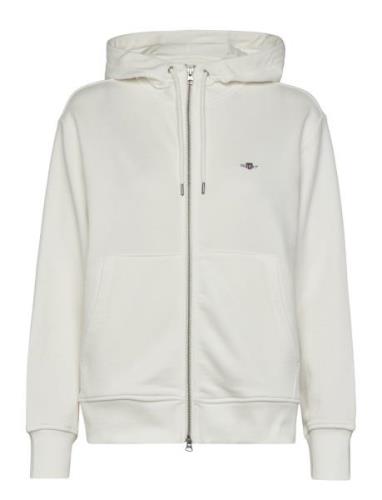 GANT Shield Zip Hoodie Kräm