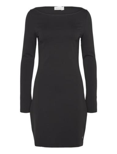 Calvin Klein Jeans Sculpted Milano Ls Mini Dress Svart