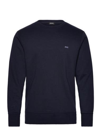 Denham Mens Pullover Sweatshirt Marinblå