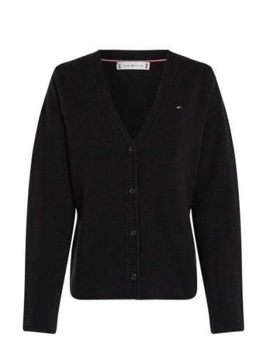 Tommy Hilfiger Soft Wool V-Nk Cardigan Svart