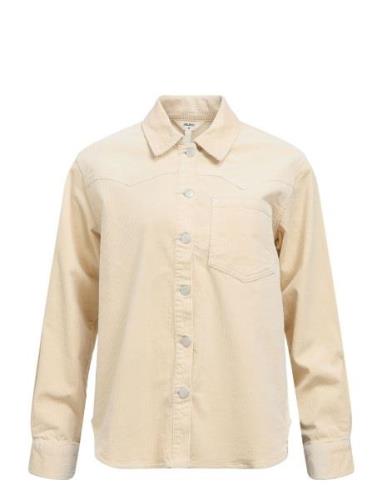 Object Objliva L/S Lo Corduroy Shirt 135 Beige