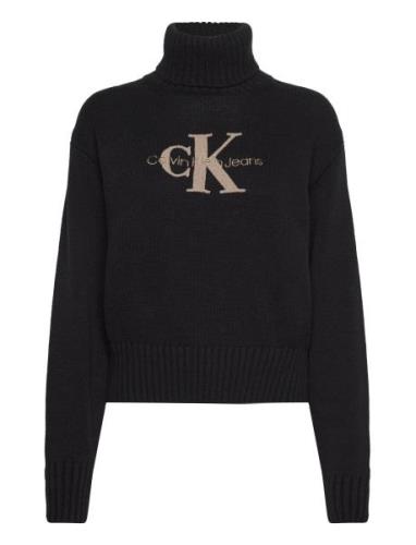 Calvin Klein Jeans Chenille Monologo Sweater Svart