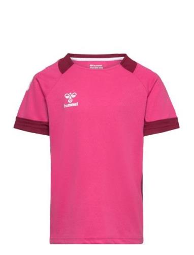 Hummel Hmllead S/S Poly Jersey Kids Rosa