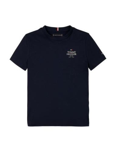 Tommy Hilfiger Th Logo Puff Print Reg Tee Ss Marinblå