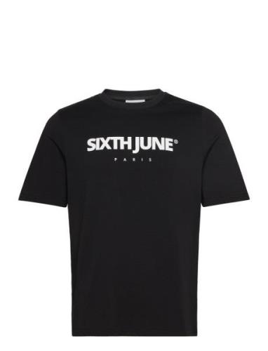 SIXTH JUNE Essentiel Puff Print Ss Tshirt Svart