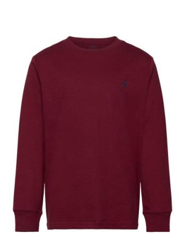 Ralph Lauren Kids Cotton Jersey Long-Sleeve Tee Burgundy