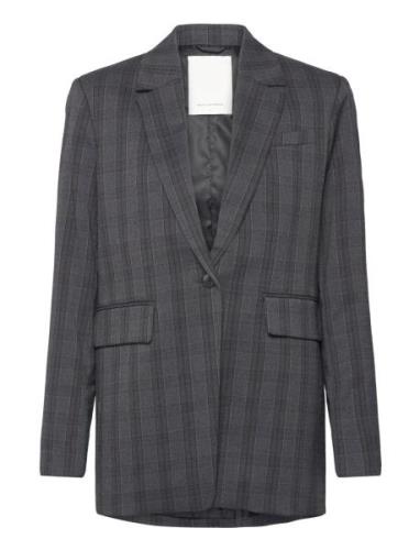 MSCH Copenhagen Mschcalile Loose Blazer Chk Grå