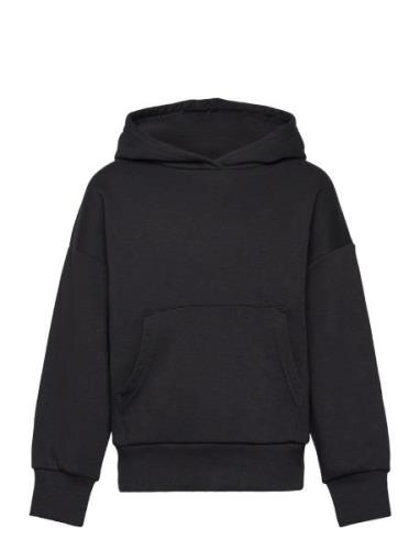 Lindex Sweatshirt Hood Solid Basic Svart