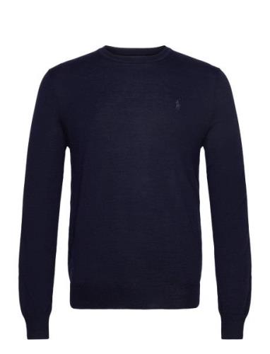 Polo Ralph Lauren Slim Fit Washable Wool Crewneck Sweater Marinblå